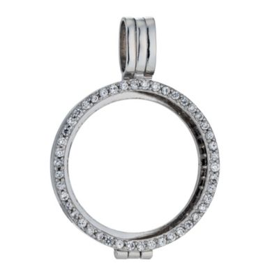 Lucet Mundi silver tone cubic zirconia locket - small - Product number 1225847