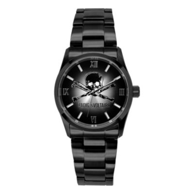 Zadig & Voltaire Ladies' Black Steel Skull Bracelet Watch - Product number 1232096