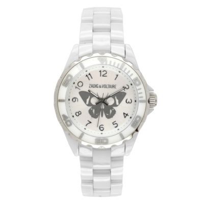 Zadig & Voltaire Ladies' White Ceramic Butterfly Watch - Product number 1232134