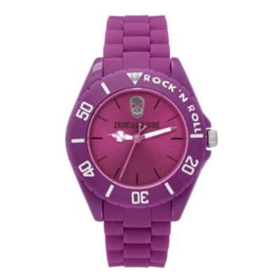 Zadig & Voltaire Ladies' Purple Plastic Skull Bracelet Watch - Product number 1232150