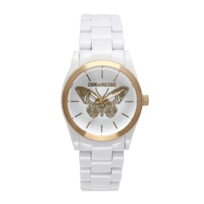 Zadig & Voltaire Ladies' White Plastic Butterfly Watch - Product number 1232207