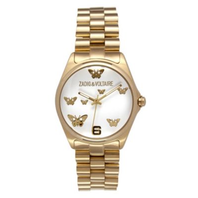 Zadig & Voltaire Ladies' Gold Tone Butterfly Bracelet Watch - Product number 1232797