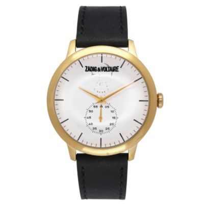 Zadig & Voltaire Ladies' Skull Black Leather Strap Watch - Product number 1232800