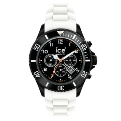 Ice-Watch Men's Black Dial White Silicone Strap Watch - Product number 1233505