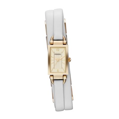 Fossil Delaney Ladies' White Double Wrap Strap Watch