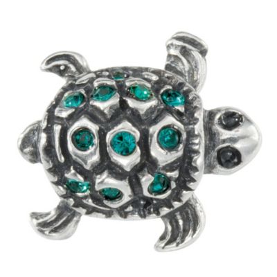 Charmed Memories Sterling Silver Crystal Turtle Charm - Product number 1236962