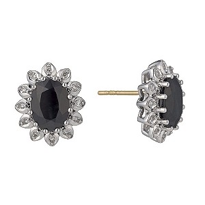 9ct Yellow & White Gold Sapphire & Diamond Stud Earrings9ct Yellow & White Gold Sapphire & Diamond S