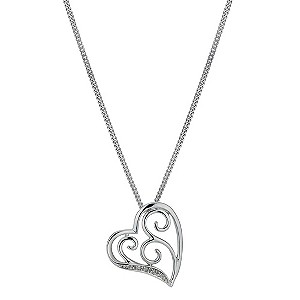 Silver & Diamond Heart PendantSilver & Diamond Heart Pendant