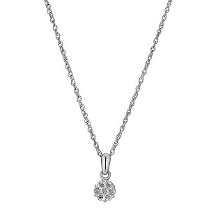 Silver Diamond Cluster Pendant