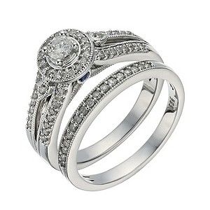 Perfect Fit 18ct White Gold 1/2 Carat Diamond Bridal SetPerfect Fit 18ct White Gold 1/2 Carat Diamon