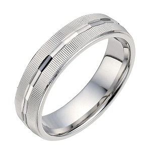 Silver 6mm Patterned Ring