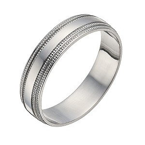 Palladium 5mm Milgrain Ring