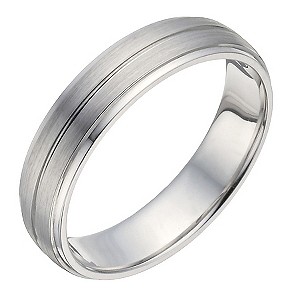 Silver 5mm Matt & Polished Ring