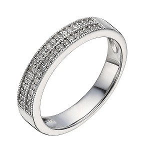 9ct White Gold 15 Point Diamond Ring