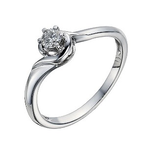 9ct White Gold 1/6 Carat Diamond Solitaire Ring9ct White Gold 1/6 Carat Diamond Solitaire Ring