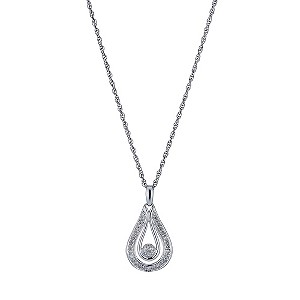 Silver 15 Point Diamond Pendant