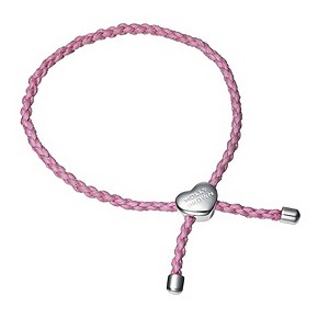 Molly Brown Baby Pink Sterling Silver Heart Cord Bracelet