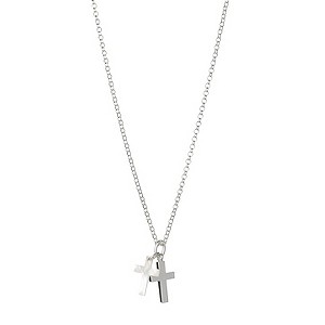 Molly Brown Sterling Silver Mother Of Pearl Cross Pendant