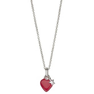 Molly Brown Sterling Silver Red Heart & Star Pendant