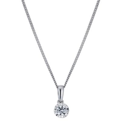 The Forever Diamond 9ct White Gold 1/10 Carat Pendant