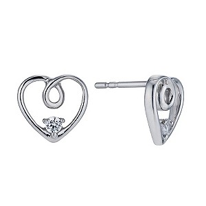 The Forever Diamond Silver 1/10 Carat Diamond Earrings