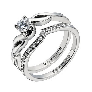 The Forever Diamond Palladium 2/5 Carat Diamond Bridal Set