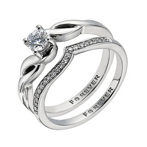 The Forever Diamond Palladium 2/5 Carat Diamond Bridal Set