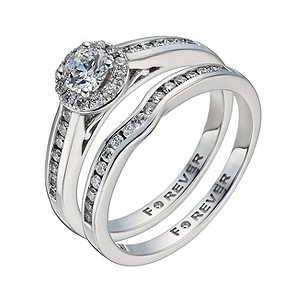 The Forever Diamond 18ct White Gold 2/3 Carat Bridal Set