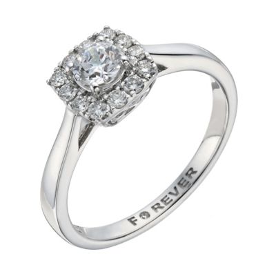 The Forever Diamond 18ct White Gold 1/2 Carat Cluster Ring