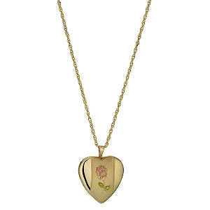 Together Silver & 9ct Gold Bonded Rose Heart Locket