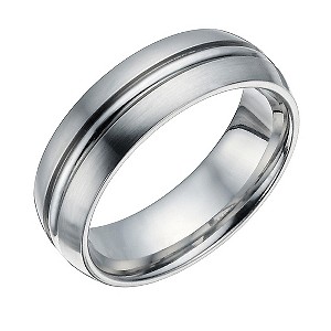 Cobalt 7mm Double Groove Ring