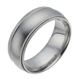 Titanium Matt Groove Edge Ring