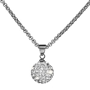 Shimla White Crystal Fireball Pendant