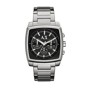 Armani Exchange Men's Black Dial Chronograph Bracelet Watch