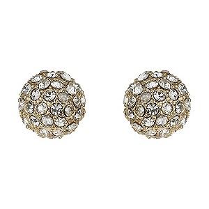 Mikey Yellow Crystal Ball Stud Earrings