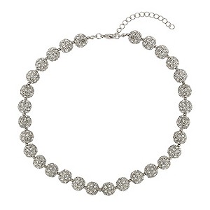 Mikey White Crystal Heavy Necklace