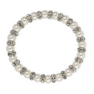 Mikey Imitation Pearl & Crystal Ring Bracelet