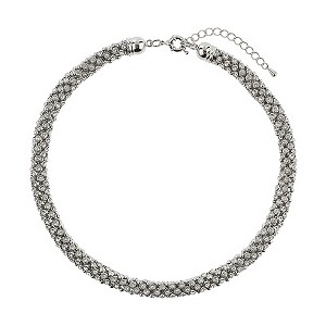 Mikey White Scattered Crystal Necklace