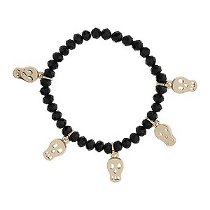 Mikey Yellow Skull Black Charm Bracelet