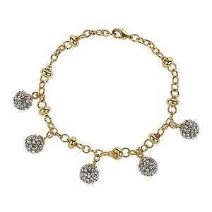 Mikey Yellow Crystal Ball Charm Bracelet