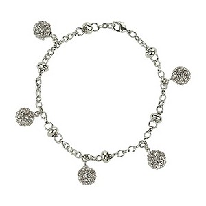 Mikey White Crystal Ball Charm BraceletMikey White Crystal Ball Charm Bracelet