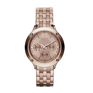 Armani Exchange Ladies' Rose Gold-Plated Bracelet Watch