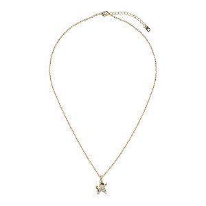 Mikey Yellow Small Diamante Dog Necklace