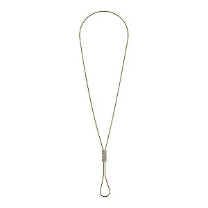 Mikey Yellow Crystal Log Long Necklace