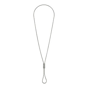 Mikey White Crystal Log Long Necklace