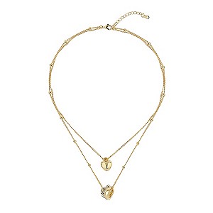 Mikey Yellow Small Crystal Heart Necklace