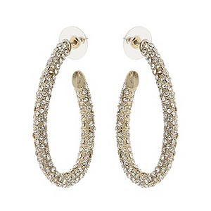 Mikey Yellow Crystal Hoop Earrings
