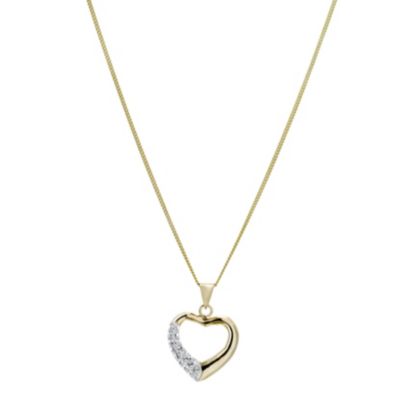 Evoke Silver & 9ct Gold-Plated Swarovski Elements Pendant