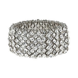 Mikey White Elastic Crystal Bracelet