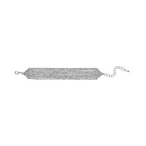 Mikey White Multi-Strand Crystal Bracelet